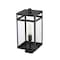 Z-Lite Nuri 1 Light Outdoor Post Mount Fixture, Black & Clear 596PHMS-BK - alternate 3